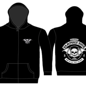 Vampires Rock Biker Hoodie