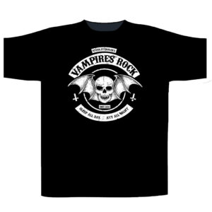 Vampires Rock Biker T-shirt - Black